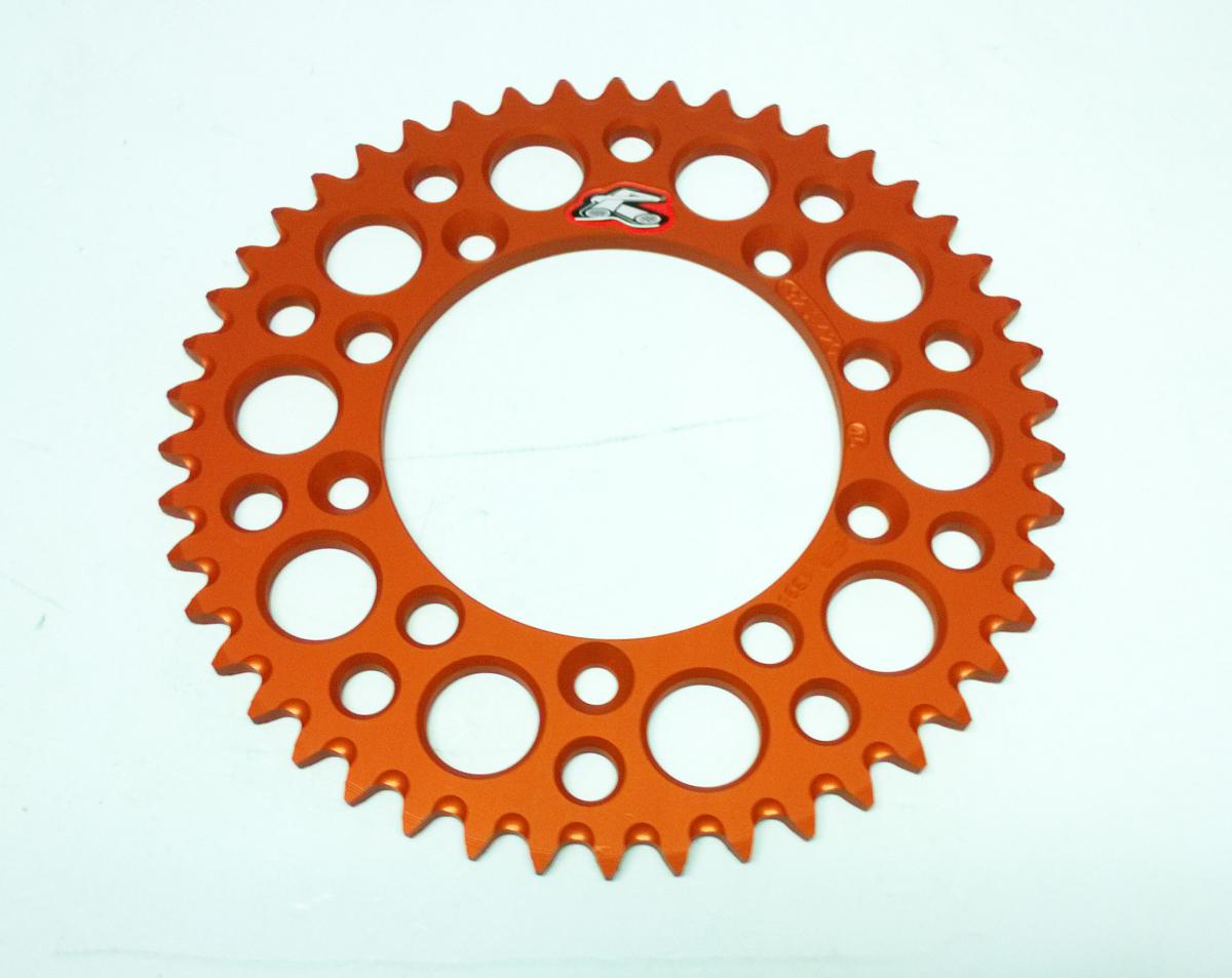 REAR SPROCKET ALLOY RENTHAL, ULTRALITE 192U-420-47GPOR ORANGE, 192U image 1