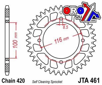 REAR SPROCKET ALLOY SIL 4-HOLE, JTA461.49 7075-T6 Aluminium, JTA461.49 thumbnail 5
