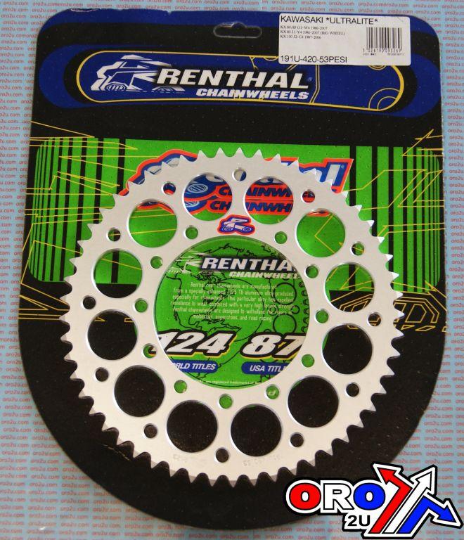 REAR SPROCKET ALLOY SI RENTHAL, ULTRALITE 191U-420-53GESI SILVER thumbnail 3