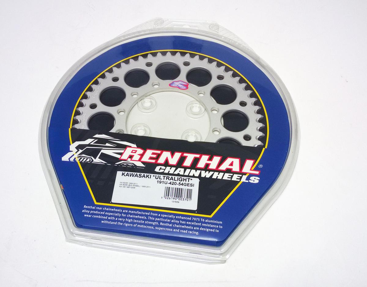 REAR SPROCKET ALLOY SI RENTHAL, ULTRALITE 191U-420-54GESI SILVER thumbnail 3