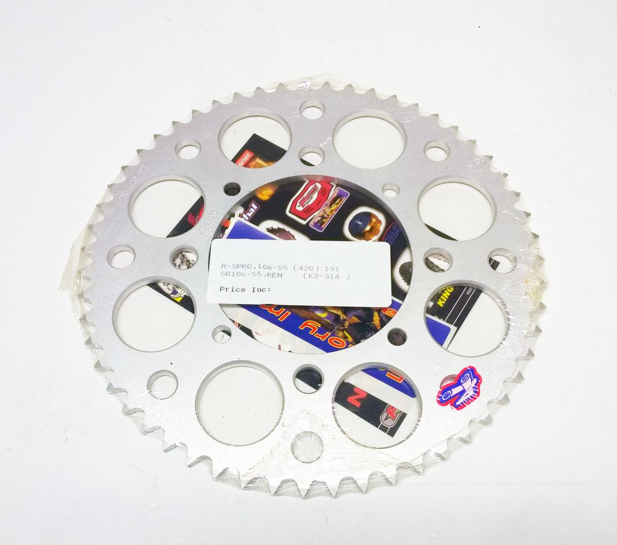 REAR SPROCKET ALLOY SI RENTHAL, ULTRALITE 191U-420-55GESI SILVER image 1