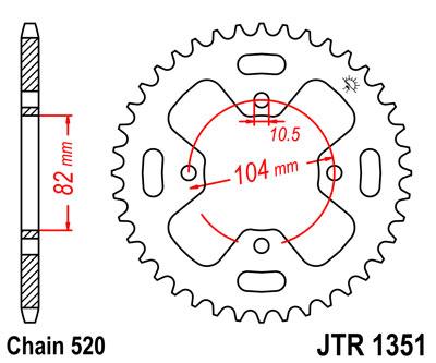REAR SPROCKET STEEL 40 [JTR1351.40] 520 thumbnail 4