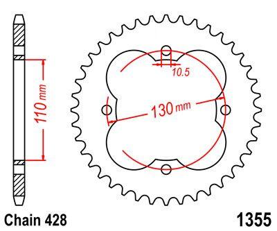 REAR SPROCKET STEEL 50 [JTR1355.50] 428 thumbnail 4