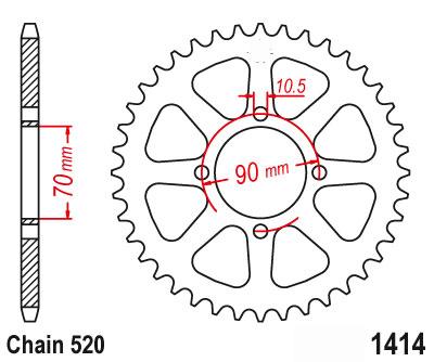 REAR SPROCKET STEEL 43 [JTR1414.43] 520 thumbnail 4