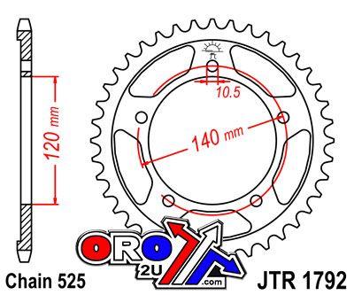 REAR SPROCKET STEEL JTR1792.42 thumbnail 5