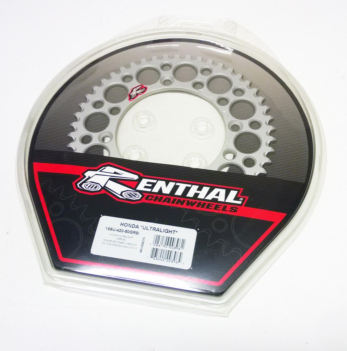 REAR SPROCKET ALLOY RENTHAL, ULTRALITE 189U-420-50GRSI thumbnail 2