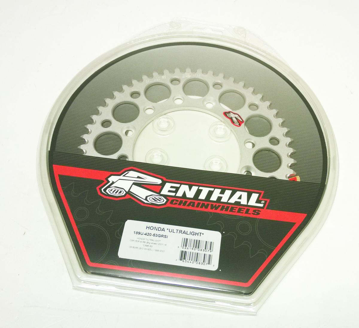 REAR SPROCKET ALLOY RENTHAL, ULTRALITE 189U-420-53GRSI thumbnail 2