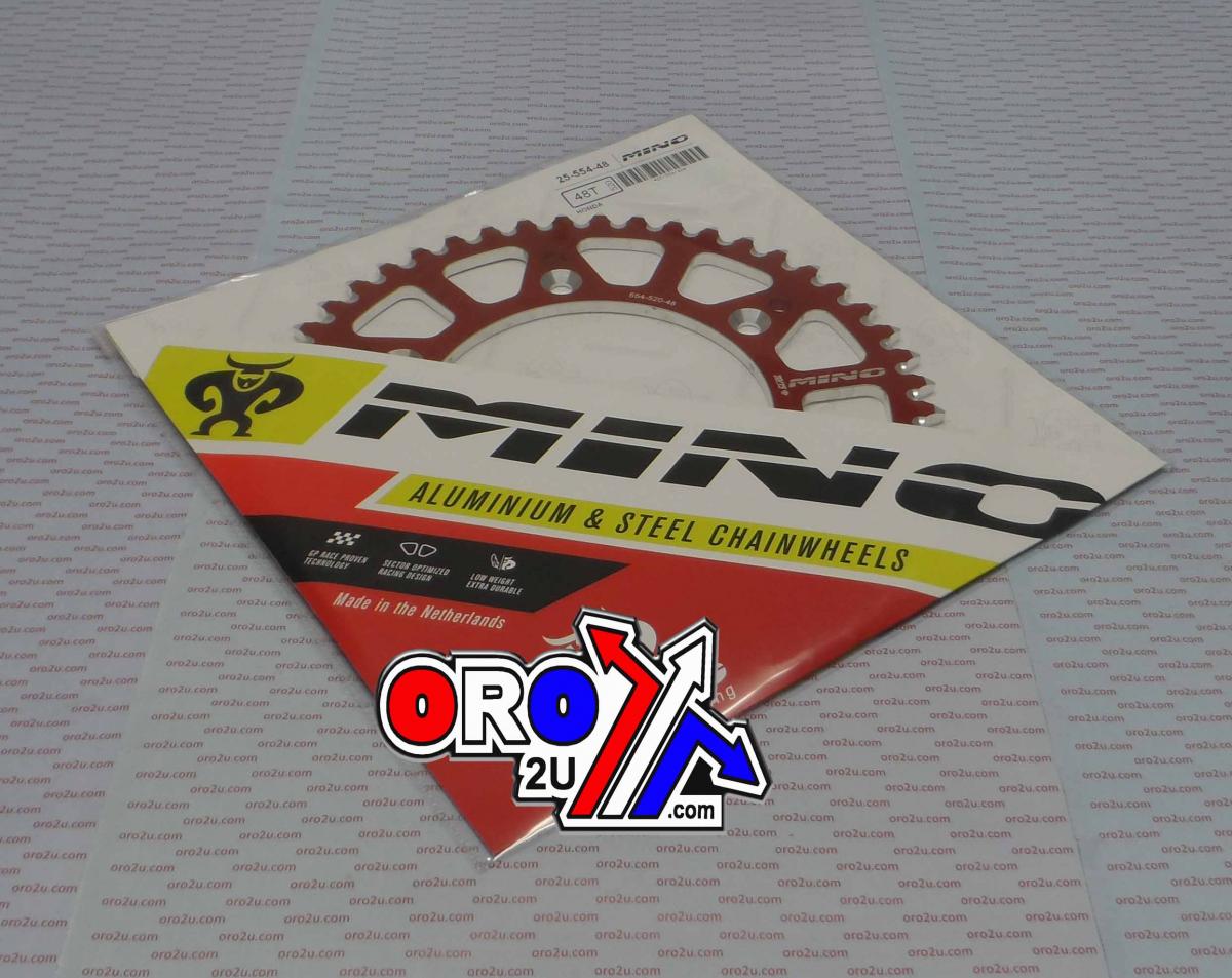 MINO REAR SPROCKET ALLOY RED 210, 25-554-48 RED thumbnail 2