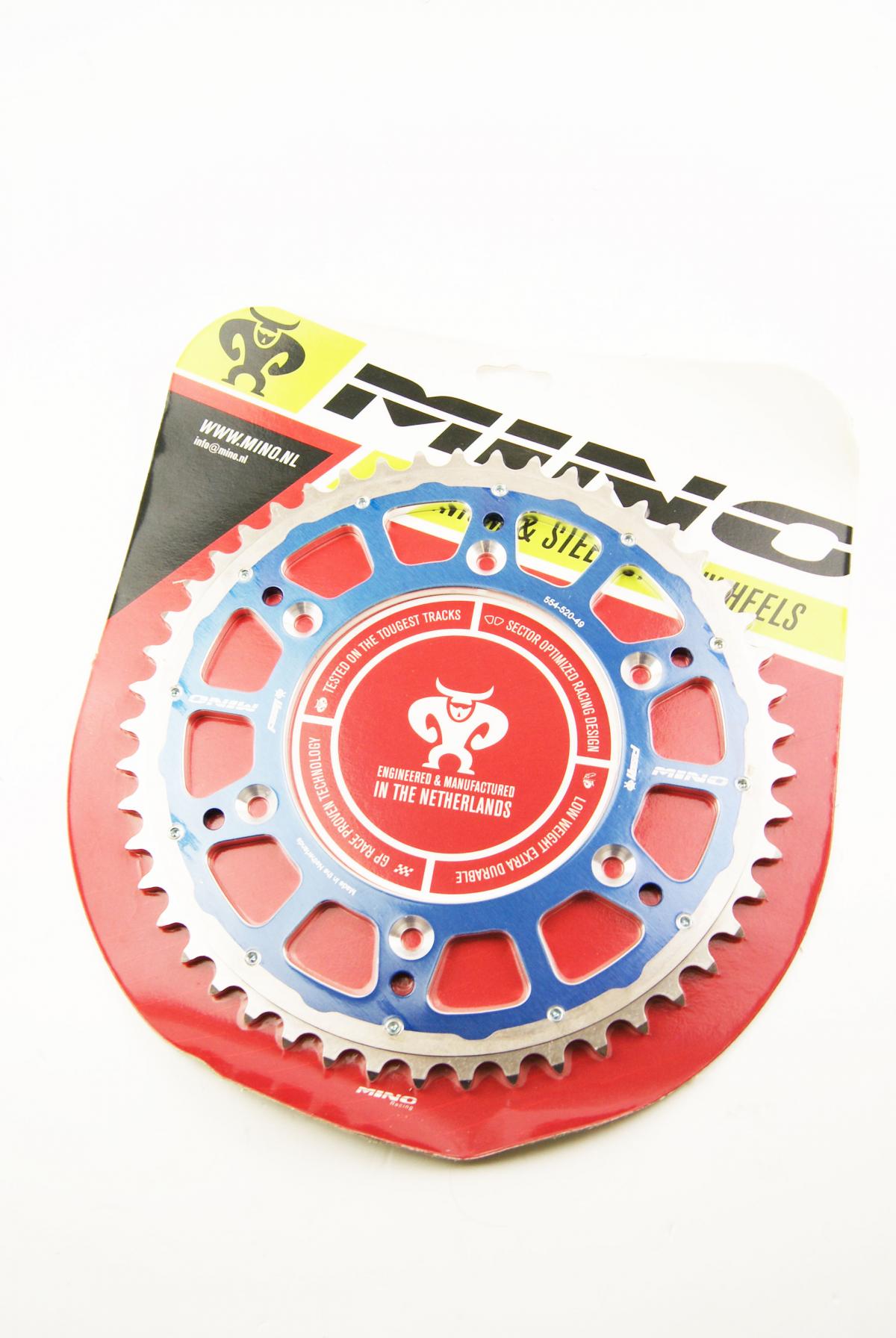 MINO REAR SPROCKET FUSION 2-RING, 23-554-49 BLUE STEEL/ALLOY thumbnail 3