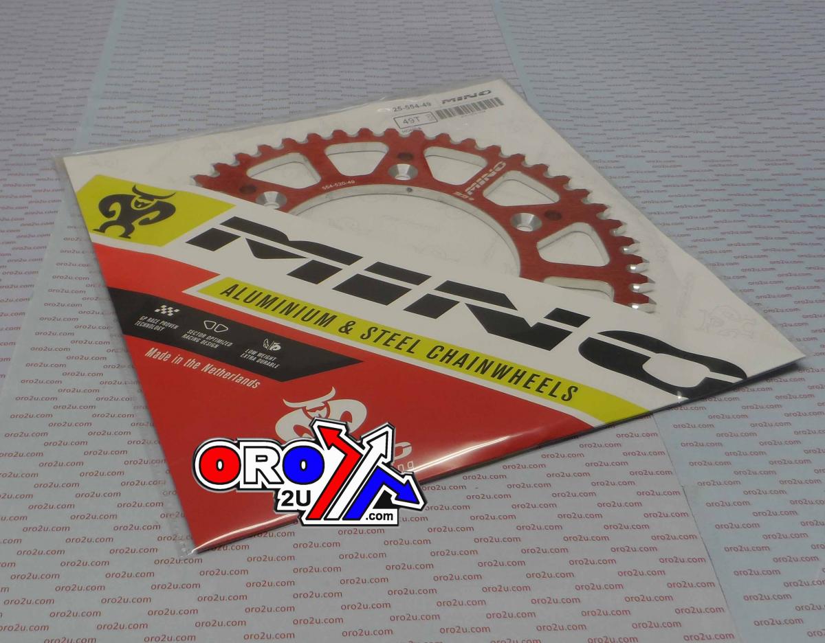 MINO REAR SPROCKET ALLOY RED 210, 25-554-49 RED thumbnail 2