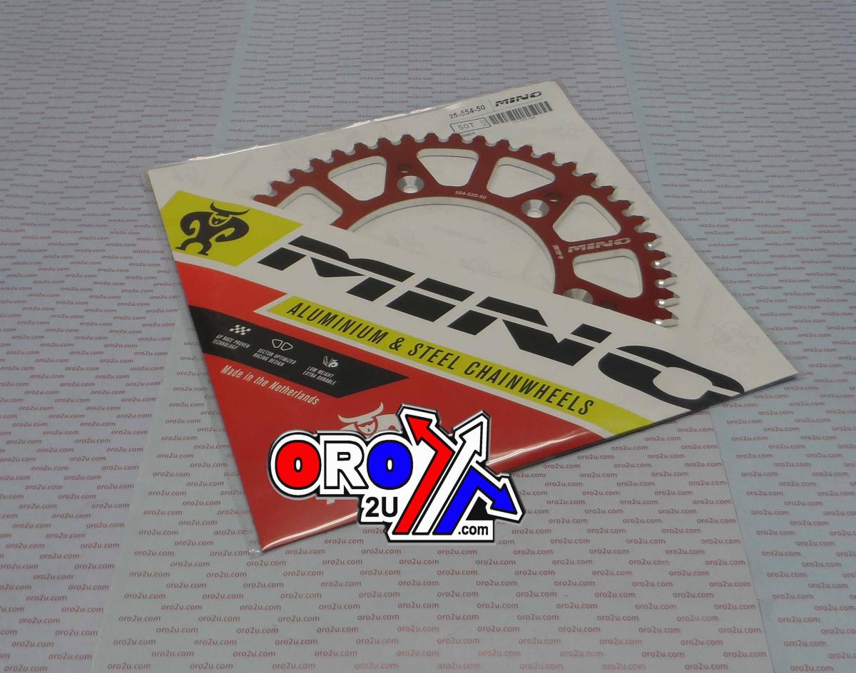 MINO REAR SPROCKET ALLOY RED 210, 25-554-50 RED thumbnail 2