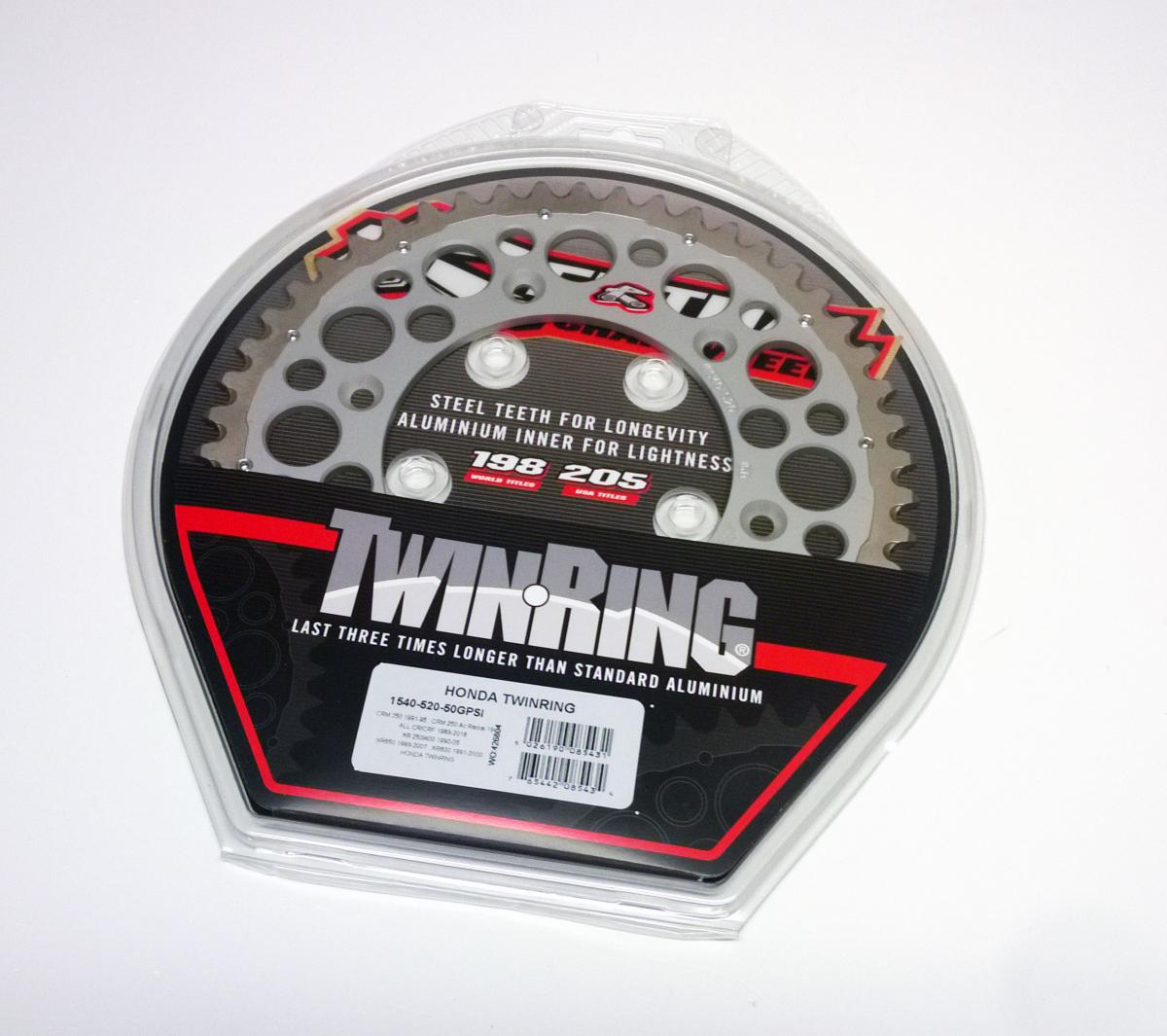 REAR SPROCKET TWINRING XR, RENTHAL 1540-520-50GPSI HONDA thumbnail 2