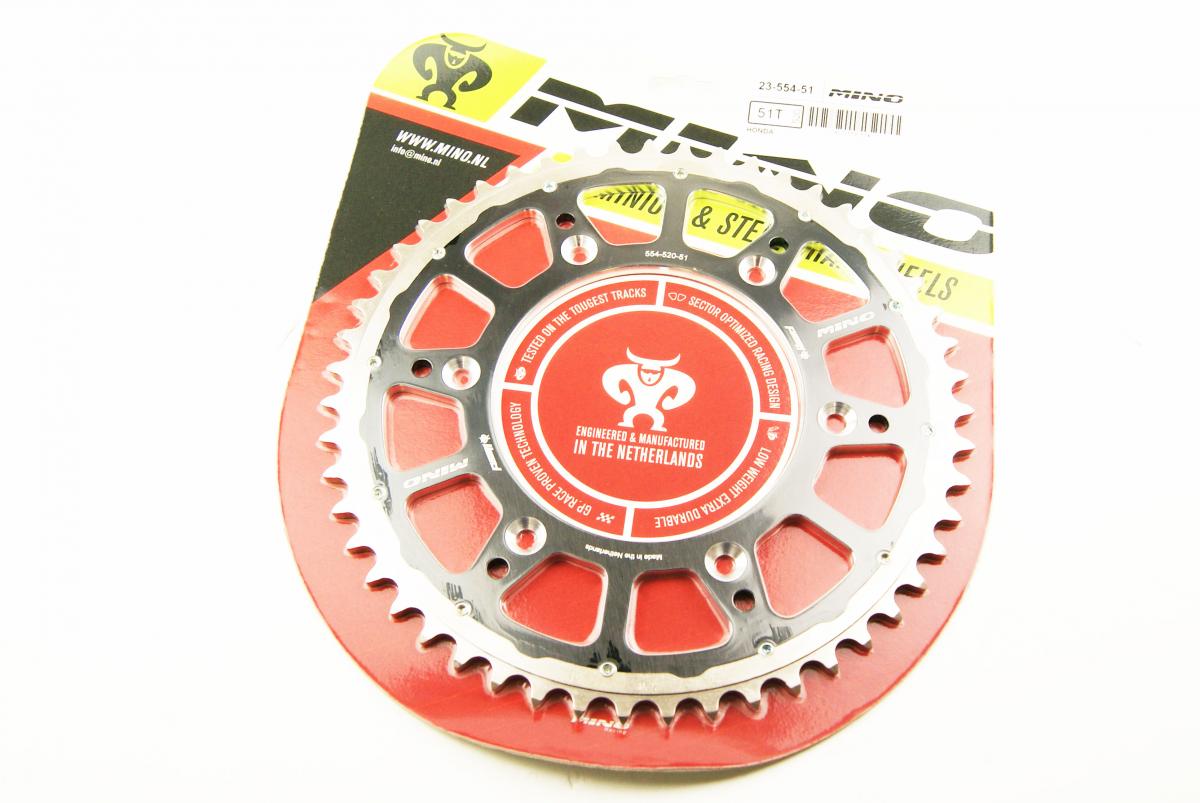 MINO REAR SPROCKET FUSION 2-RING, 23-554-51 BLACK STEEL/ALLOY thumbnail 3