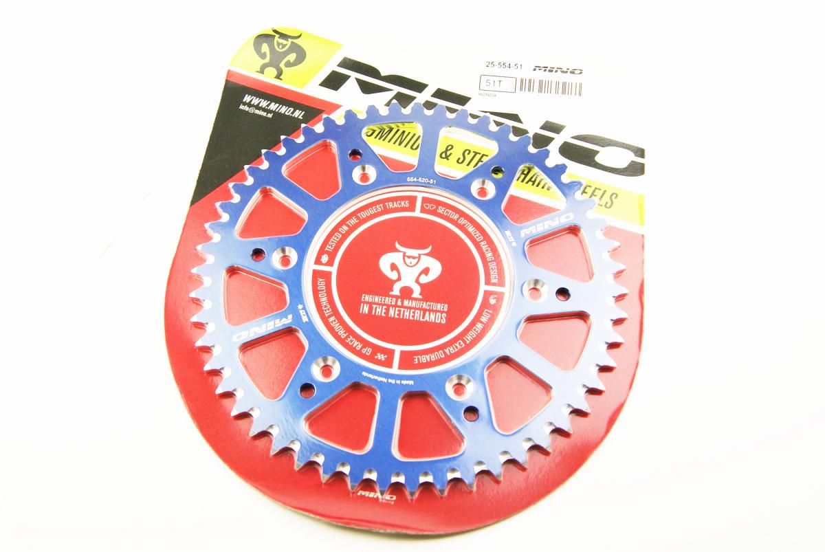 MINO REAR SPROCKET ALLOY BLUE, 25-554-51 BLUE thumbnail 2