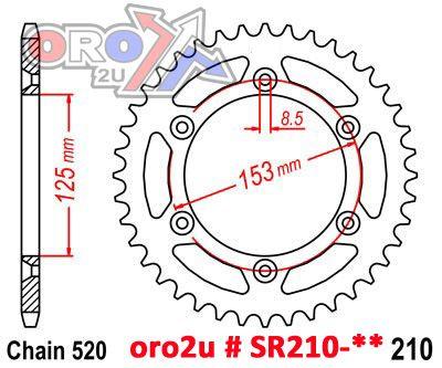REAR SPROCKET ALLOY 52 [JTR210.52] 520 image 1