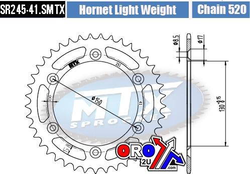 REAR SPROCKET STEEL HARD LIGHT 11H-428-41 JTR251 SR245-41 thumbnail 3
