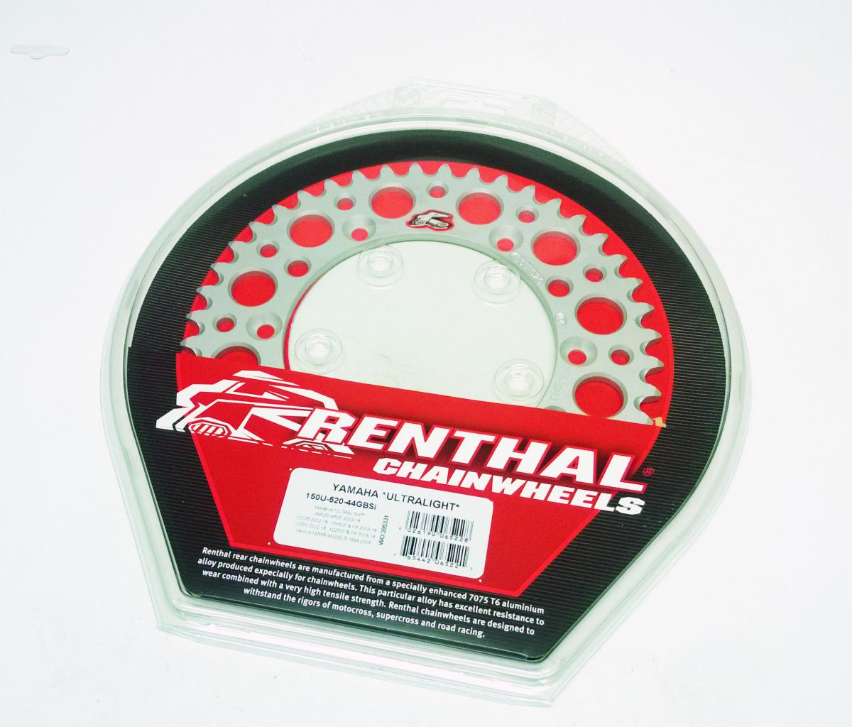REAR SPROCKET ALLOY RENTHAL, ULTRALITE 150U-520-44-GBSI thumbnail 2