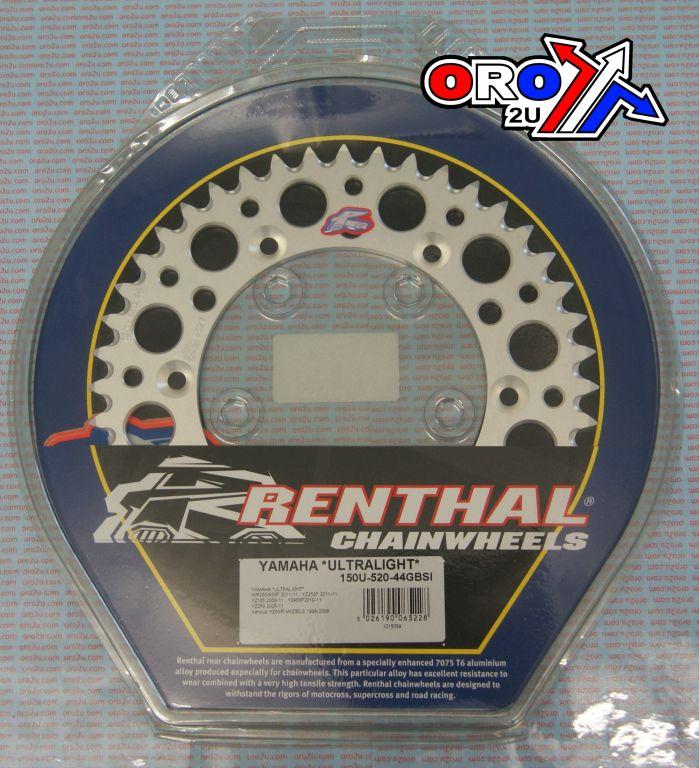 REAR SPROCKET ALLOY RENTHAL, ULTRALITE 150U-520-44-GBSI thumbnail 3