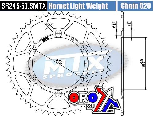 REAR SPROCKET STEEL HARD LIGHT 11H-428-50 245/251-50 thumbnail 2