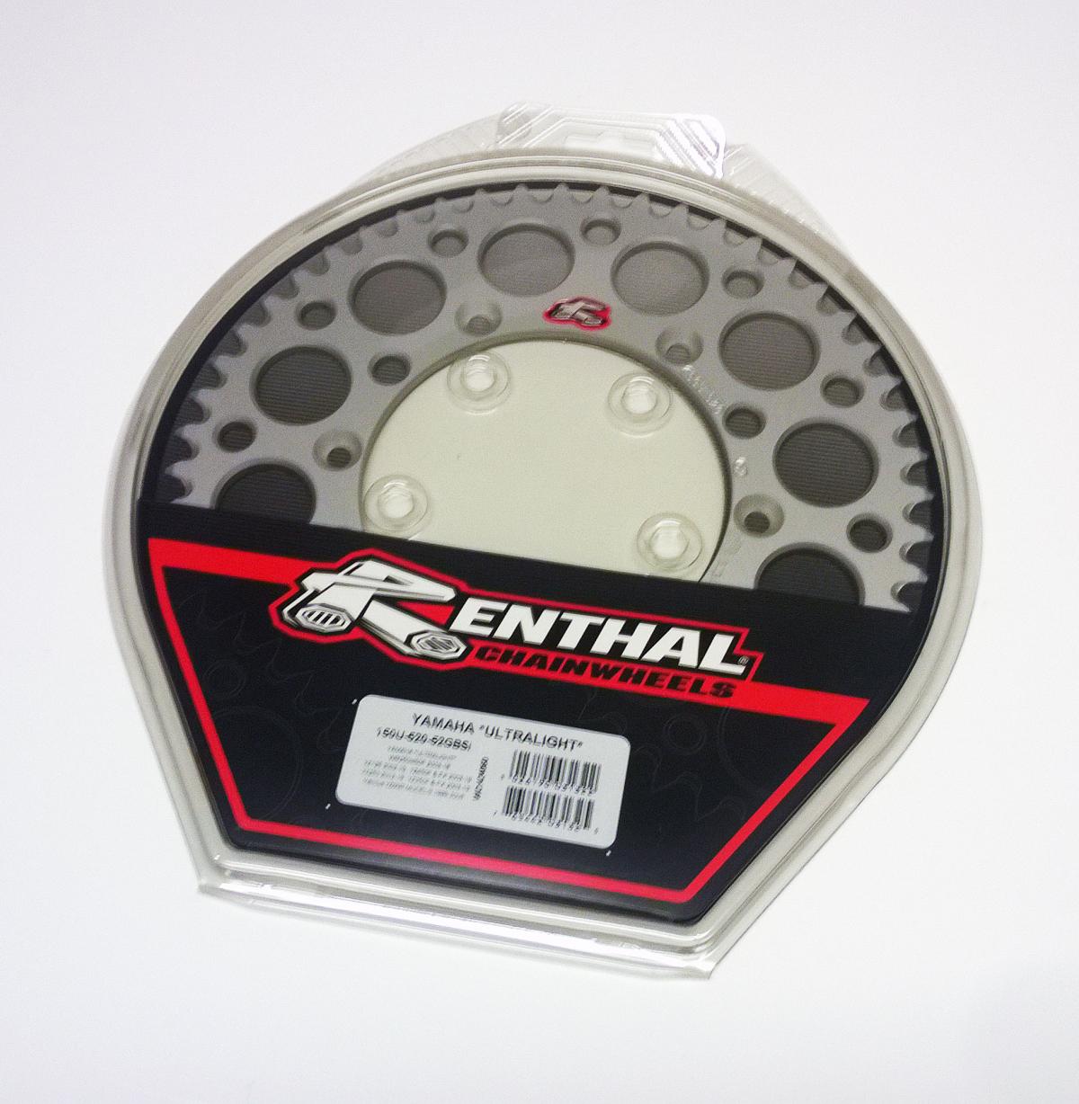 REAR SPROCKET ALLOY RENTHAL, ULTRALITE 150U-520-52GBSI SILVER, 150U-520-52GBSI thumbnail 2