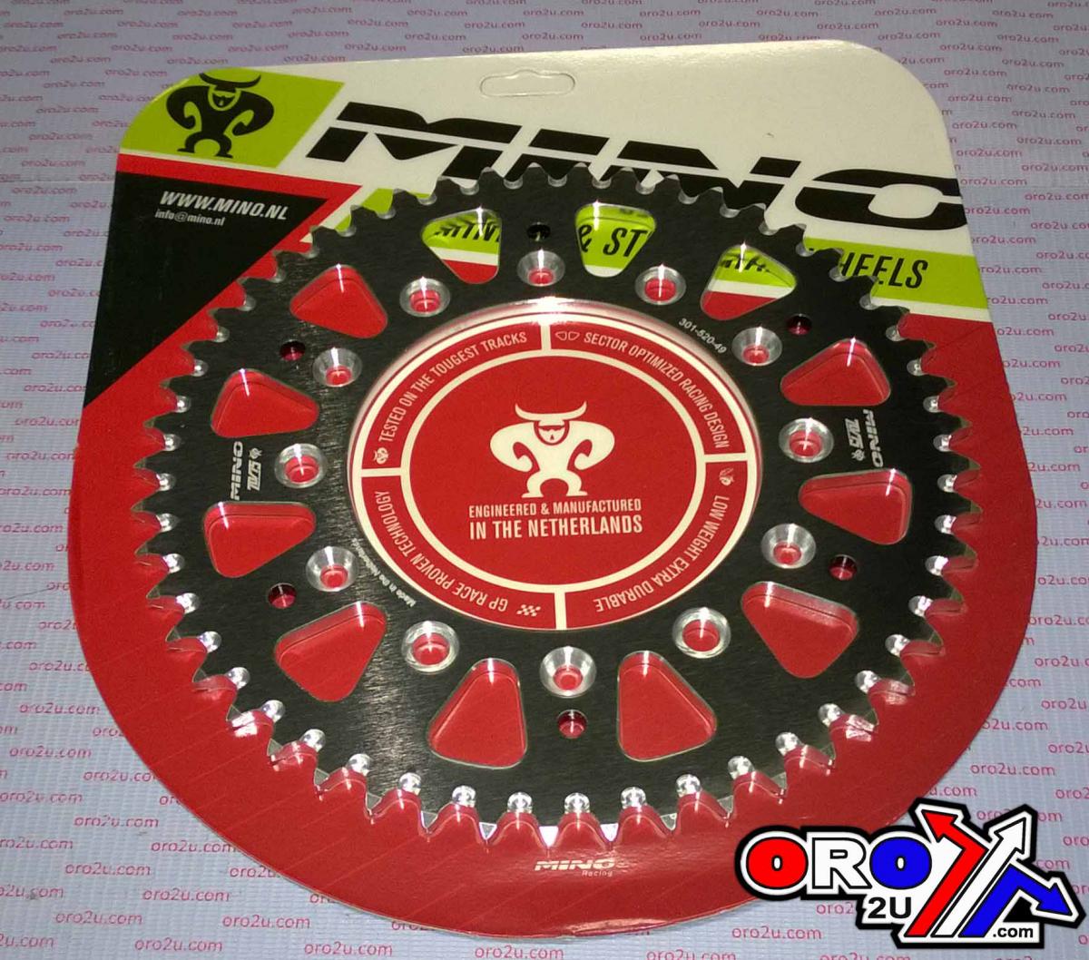 MINO REAR SPROCKET ALLOY 301/210, 25-301.520.49BK DOUBLE DRILLED JTR301, JTR210 thumbnail 2