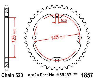 REAR SPROCKET STEEL 37 [JTR1857.37] 520 thumbnail 4