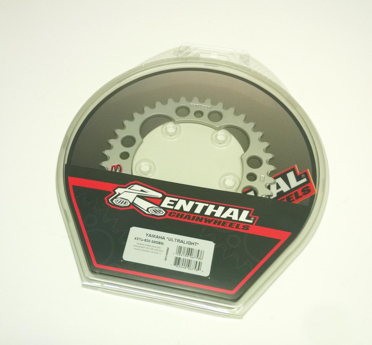 REAR SPROCKET RENTHAL YAM, ULTRALITE 437U-520-38GBSI thumbnail 2