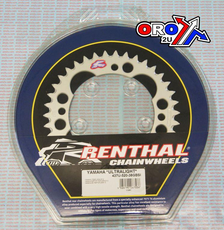 REAR SPROCKET RENTHAL YAM, ULTRALITE 437U-520-38GBSI thumbnail 3