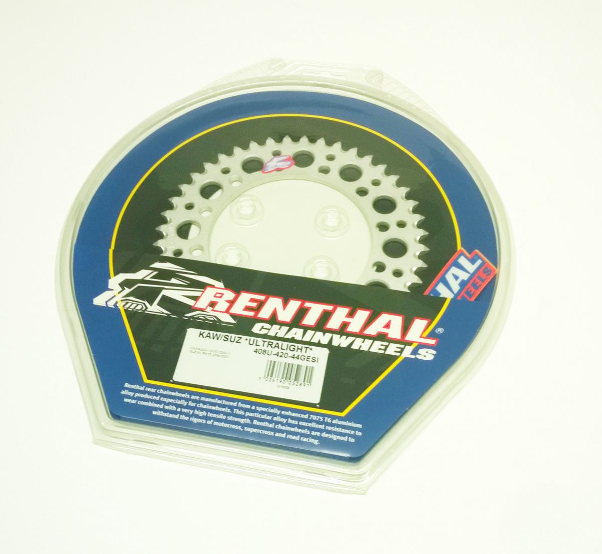 REAR SPROCKET ALLOY RENTHAL, ULTRALITE 408U-420-48GESI SILVER thumbnail 3