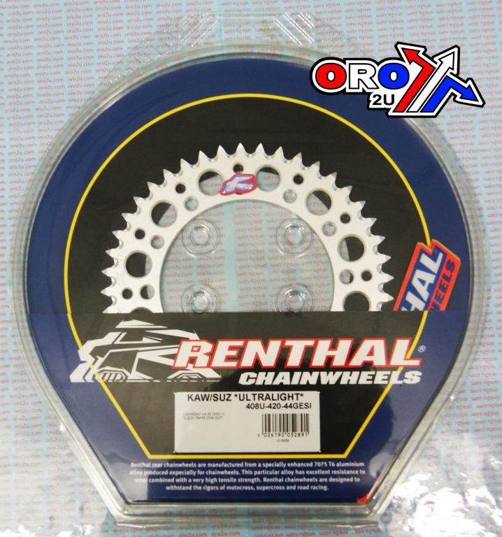 REAR SPROCKET ALLOY RENTHAL, ULTRALITE 408U-420-48GESI SILVER thumbnail 4