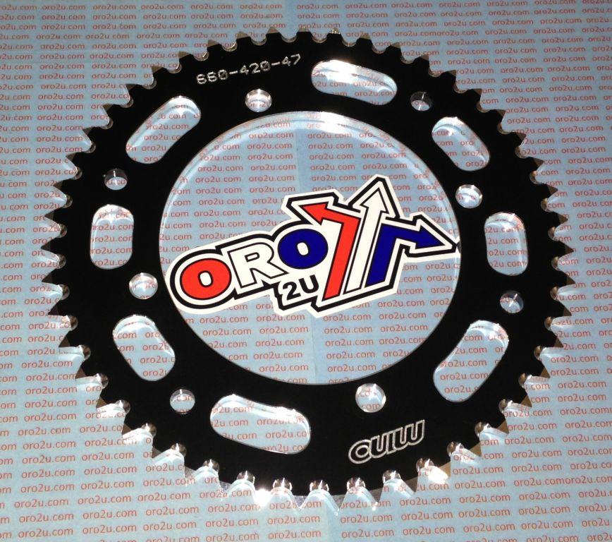 MINO REAR SPROCKET ALLOY BLACK 1465, 25-660-47 thumbnail 2