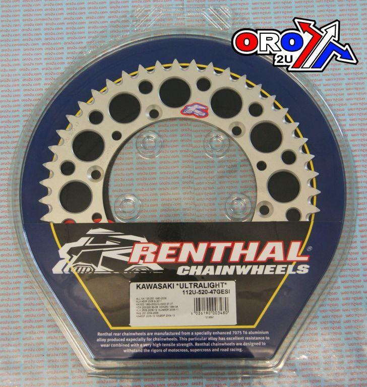 REAR SPROCKET ALLOY RENTHAL, ULTRALITE 112U-520-47GESI thumbnail 2