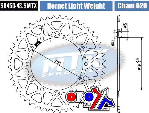 REAR SPROCKET STEEL HARD LIGHT 11H-110-48 SR460-48 thumbnail 2