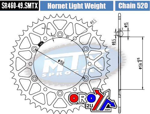 REAR SPROCKET STEEL HARD LIGHT 11H-110-49 SR460-49 thumbnail 3