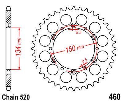 REAR SPROCKET STEEL 50 [JTR460.50] 520, SILVER thumbnail 4