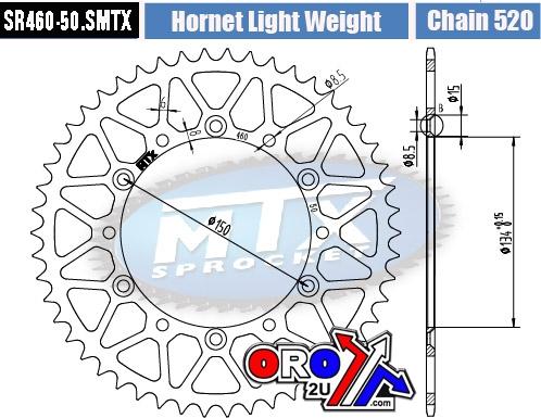 REAR SPROCKET STEEL HARD LIGHT 11H-110-50 SR460-50 thumbnail 3