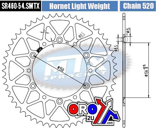 REAR SPROCKET STEEL HARD LIGHT 11H-110-54 SR460-54 thumbnail 2
