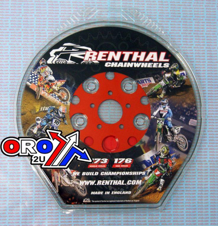 REAR SPROCKET RENTHAL 480, KTM 50 2010-2013 38T ORANGE, 480--415-38P-OR thumbnail 2