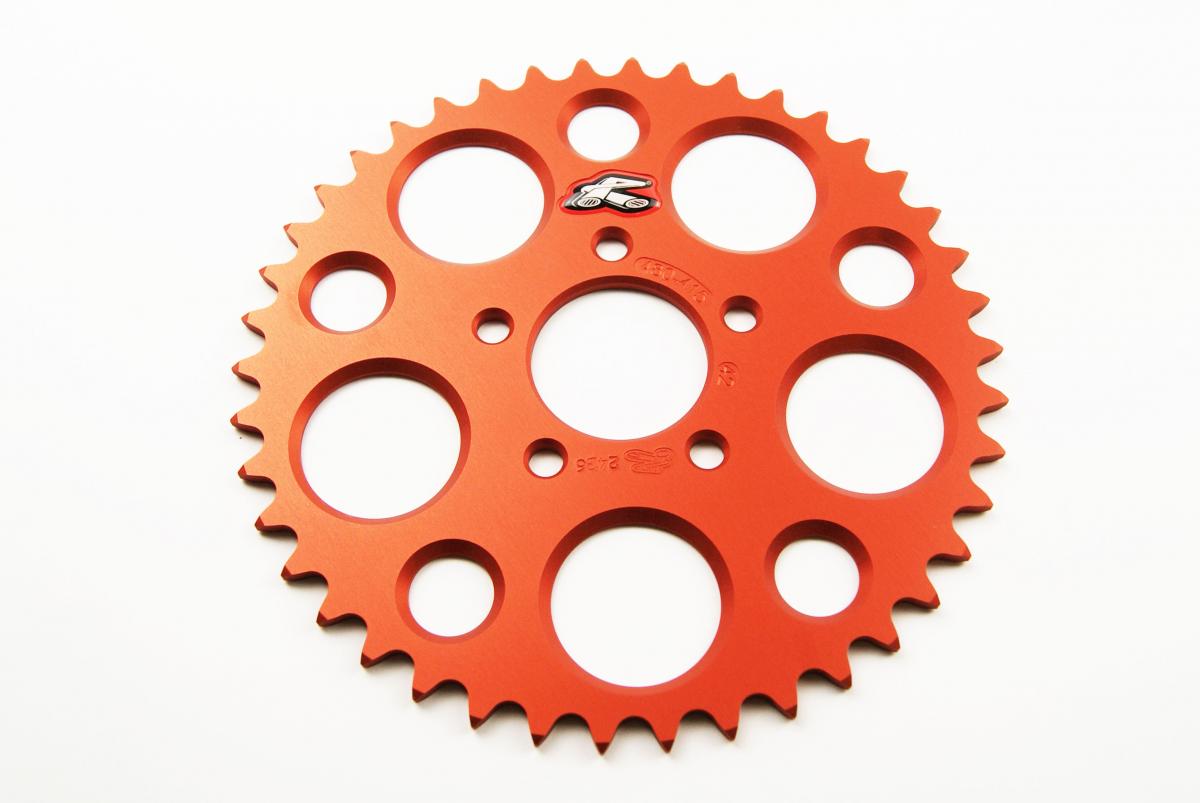 REAR SPROCKET RENTHAL 480, KTM 50 2010-2013 42T ORANGE, 480--415-42P-OR image 1
