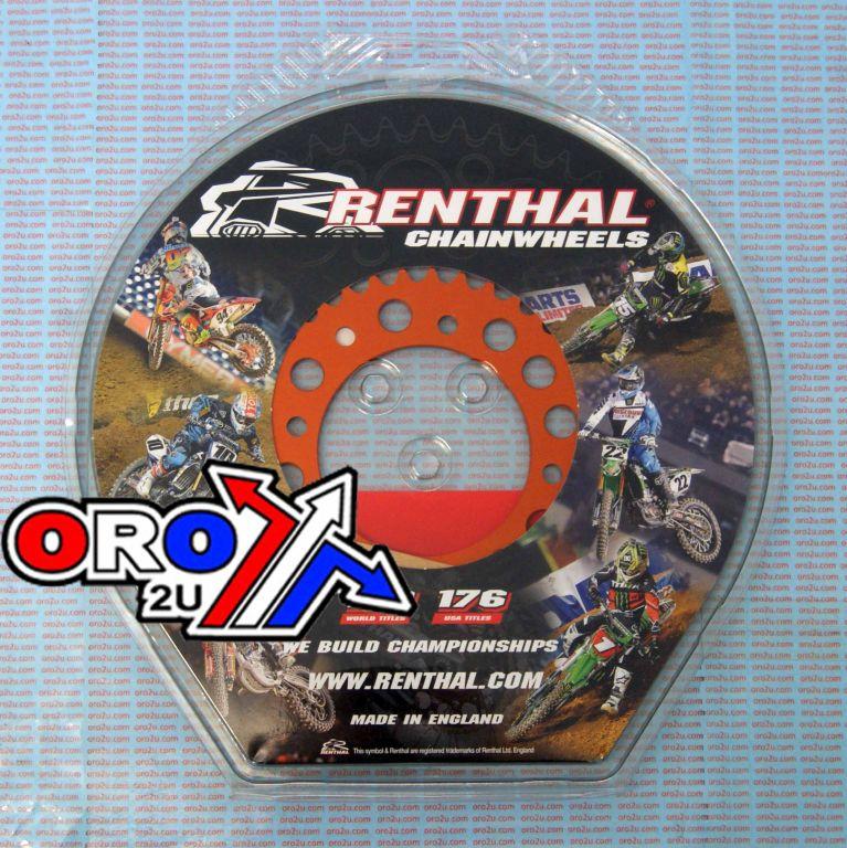 REAR SPROCKET RENTHAL 491, KTM/HUSKY 50 14-25, 38T ORANGE, 491--415-38P-OR thumbnail 4