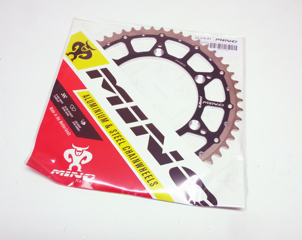 MINO REAR SPROCKET FUSION 2-RING, 23-316-520-51 BLACK STEEL/ALLOY thumbnail 3