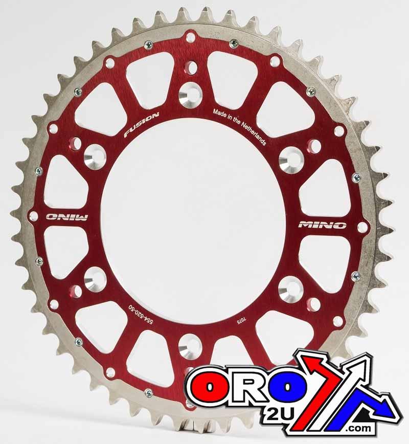 MINO REAR SPROCKET FUSION 2-RING, 23-316-520-51 RED STEEL/ALLOY thumbnail 2