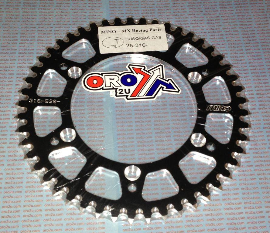 MINO REAR SPROCKET ALLOY BLACK 822, 25-316.520.51 thumbnail 2