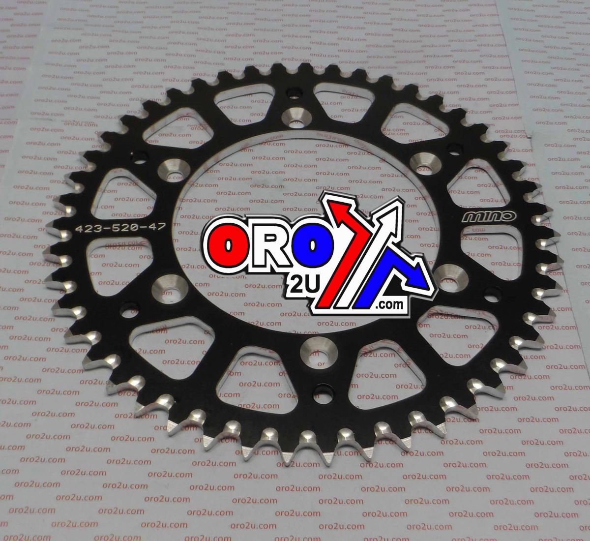 MINO REAR SPROCKET ALLOY BLACK 808, 25-423-520-47 thumbnail 2