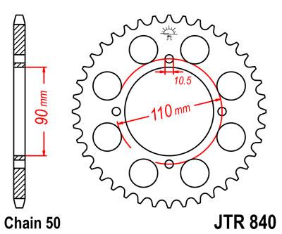 REAR SPROCKET JTR840.38 STEEL thumbnail 6