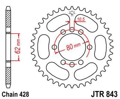 REAR SPROCKET JTR843.48 STEEL thumbnail 5