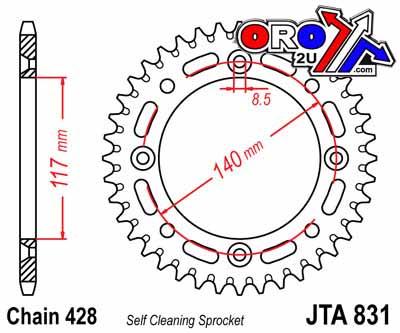REAR SPROCKET ALLOY JTA831.47 thumbnail 4