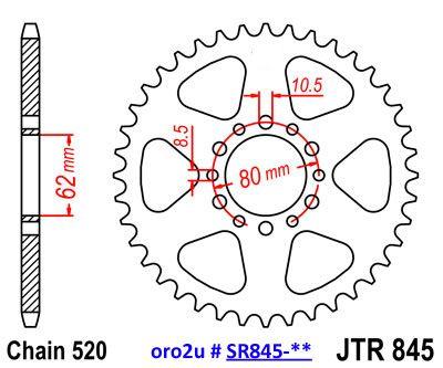 REAR SPROCKET JTR845.46 STEEL JTR845.46 thumbnail 3