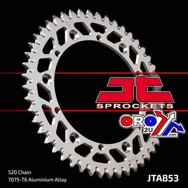REAR SPROCKET ALLOY SILVER, JTA853.47 7075-T6 Aluminium thumbnail 2