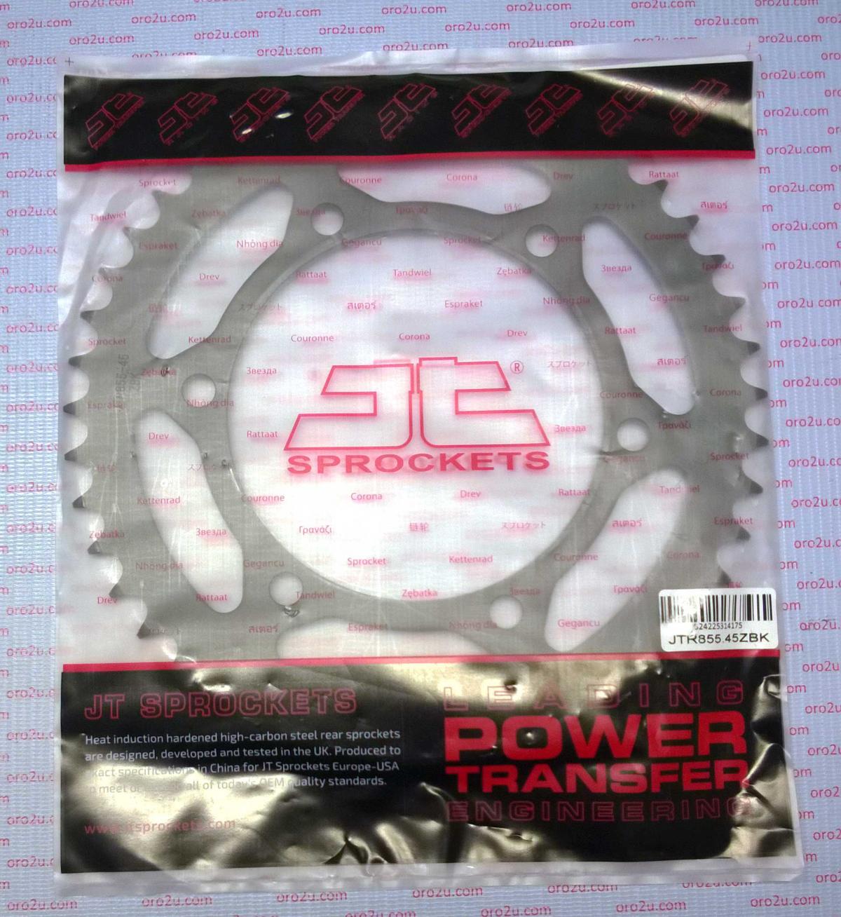 REAR SPROCKET STEEL HARD ZBK, JTR855.45ZBK thumbnail 5